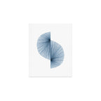 Mid Century Style Modern Geometric Abstract in Indigo Blue Art Print Gallery Image 1