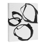 Minimalist Abstract Black Ink Painting Rings 2 Canvas Print Gallery Image 6