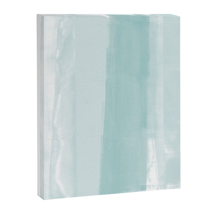 Pale Turquoise Abstract Coastal Colors Painting Canvas Print Gallery Image 1