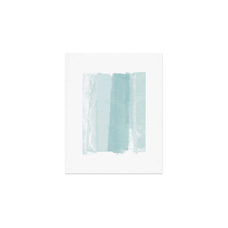 Pale Turquoise Abstract Coastal Colors Painting Art Print Gallery Image 1