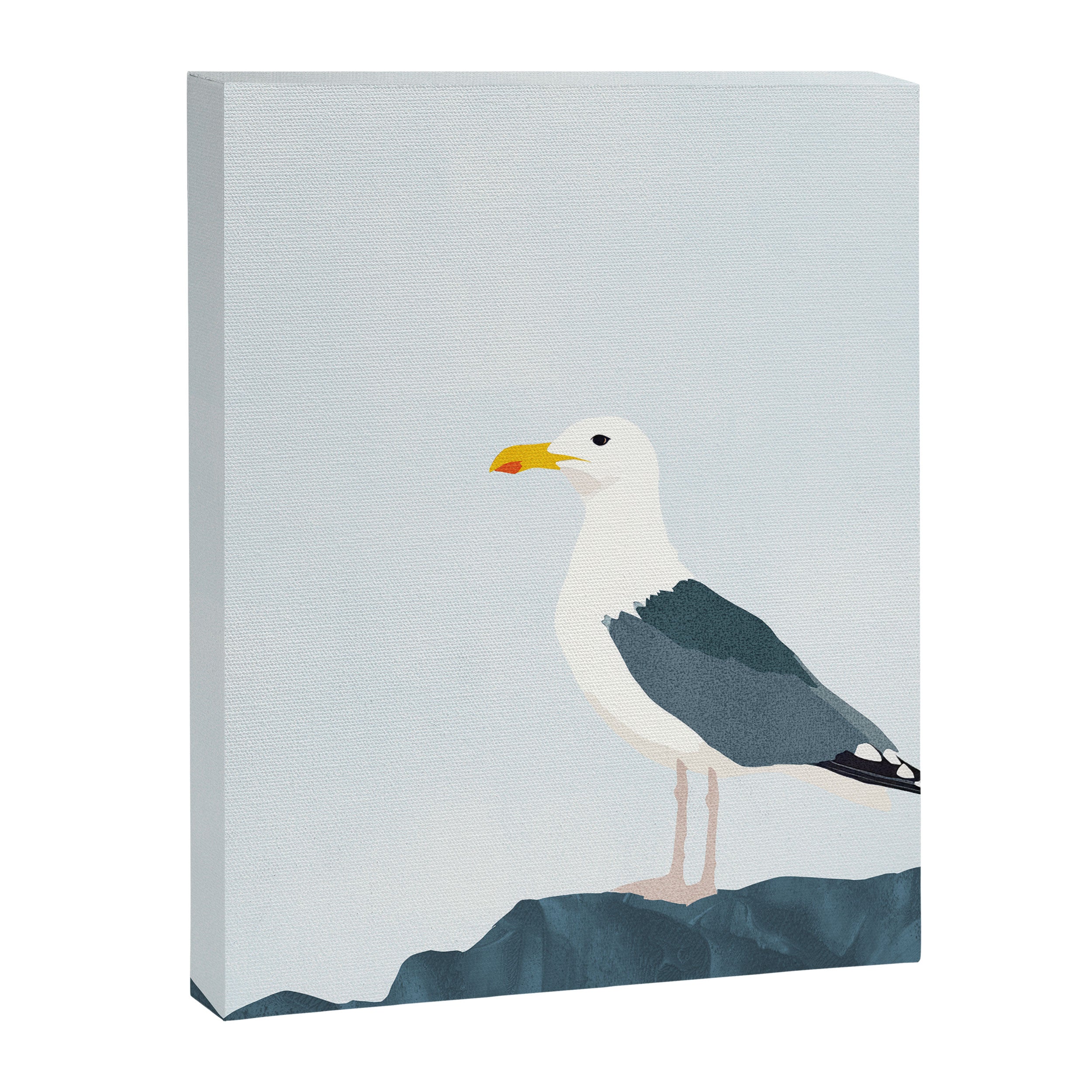 Seagull Minimalist Illustration Canvas Print Gallery Image 6