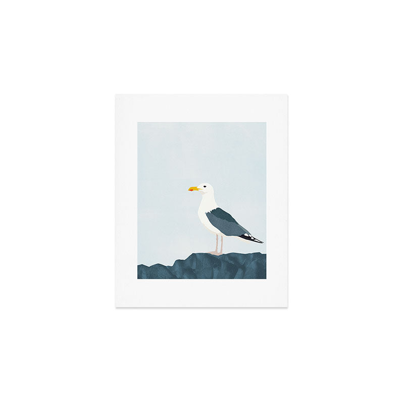 Seagull Minimalist Illustration Art Print Gallery Image 1