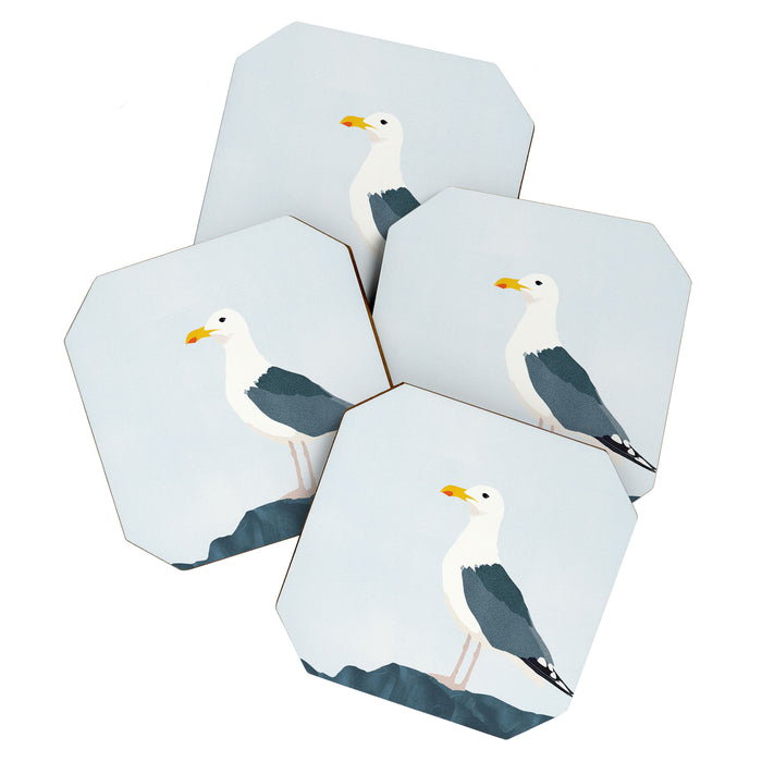 Seagull Minimalist Illustration Coaster Gallery Image 1