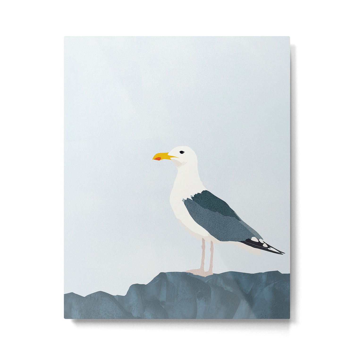 Seagull Minimalist Illustration Metal Print Gallery Image 4