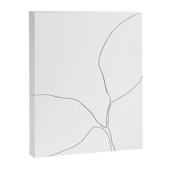 Seedling Leaning Left - Minimalist Botanical Line Drawing Canvas Print Gallery Image 1