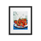 Strawberries Still Life Watercolor Fruit Illustration Framed Art Print Gallery Image 5