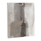 Taupe and Charcoal Grey Modern Abstract Painting Canvas Print Gallery Image 3