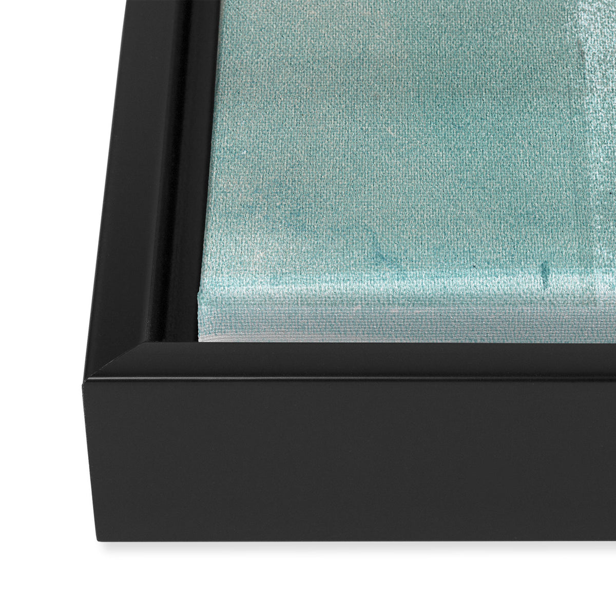 Turquoise Aqua Taupe Geometric Abstract Painting 3 Framed Canvas Print Gallery Image 3
