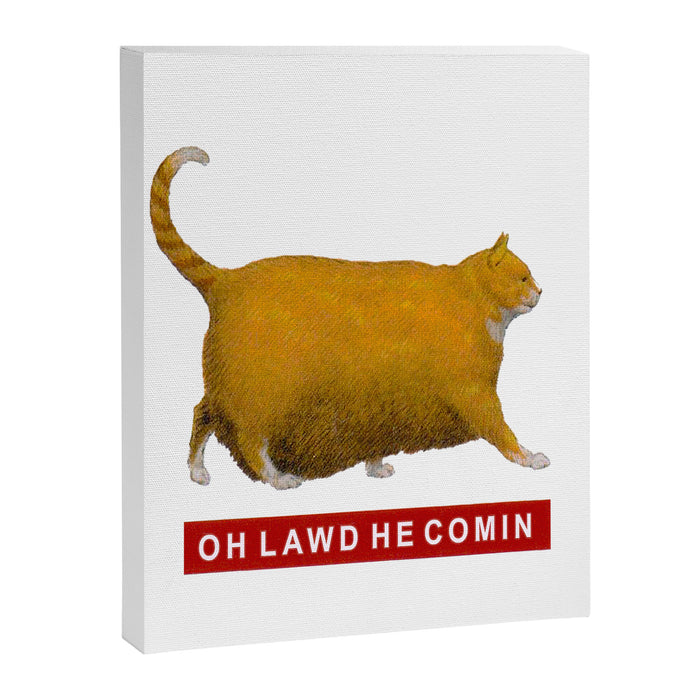 OH LAWD HE COMIN Meme Canvas Print Gallery Image 1