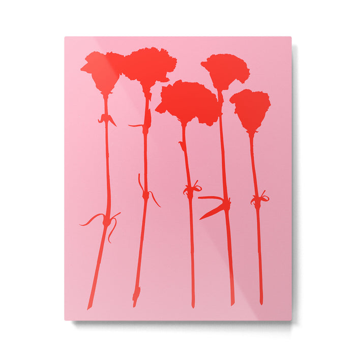 carnations 3 Metal Print Gallery Image 1