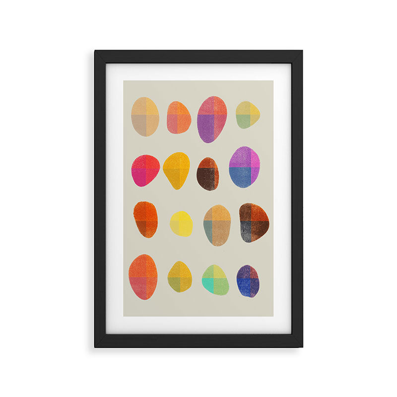 Painted Pebbles 4 Framed Art Print Gallery Image 2