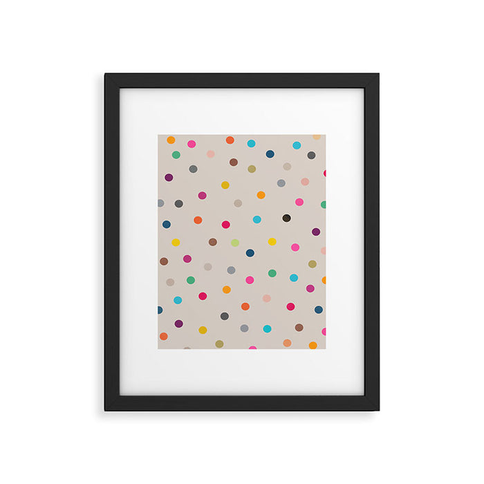 vintage dots 35 Framed Art Print Gallery Image 1