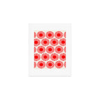 vintage flowers red Art Print Gallery Image 1