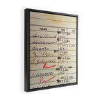 Library Card 23322 Framed Canvas Print Gallery Image 2