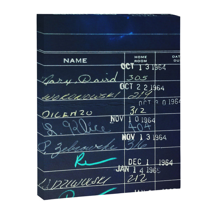 Library Card 23322 Negative Canvas Print Gallery Image 1