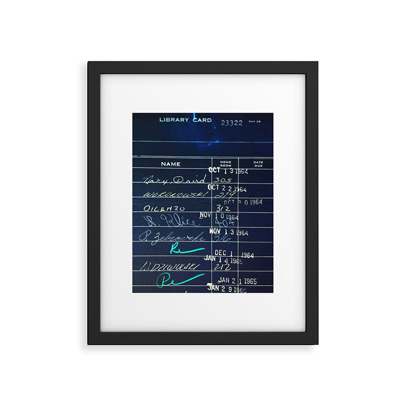 Library Card 23322 Negative Framed Art Print Gallery Image 5