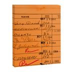 Library Card 23322 Orange Canvas Print Gallery Image 6