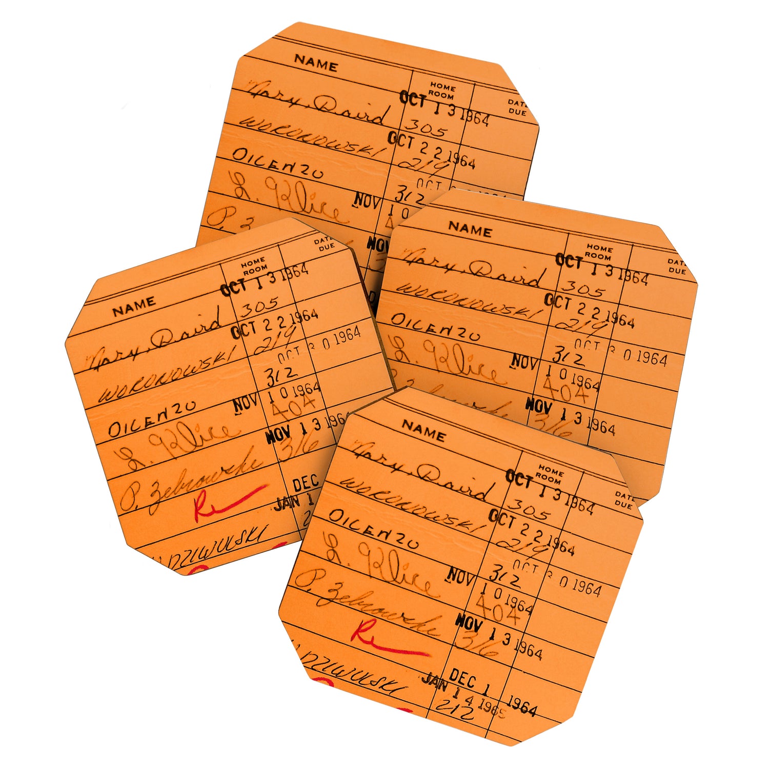 Library Card 23322 Orange Coaster Gallery Image 1
