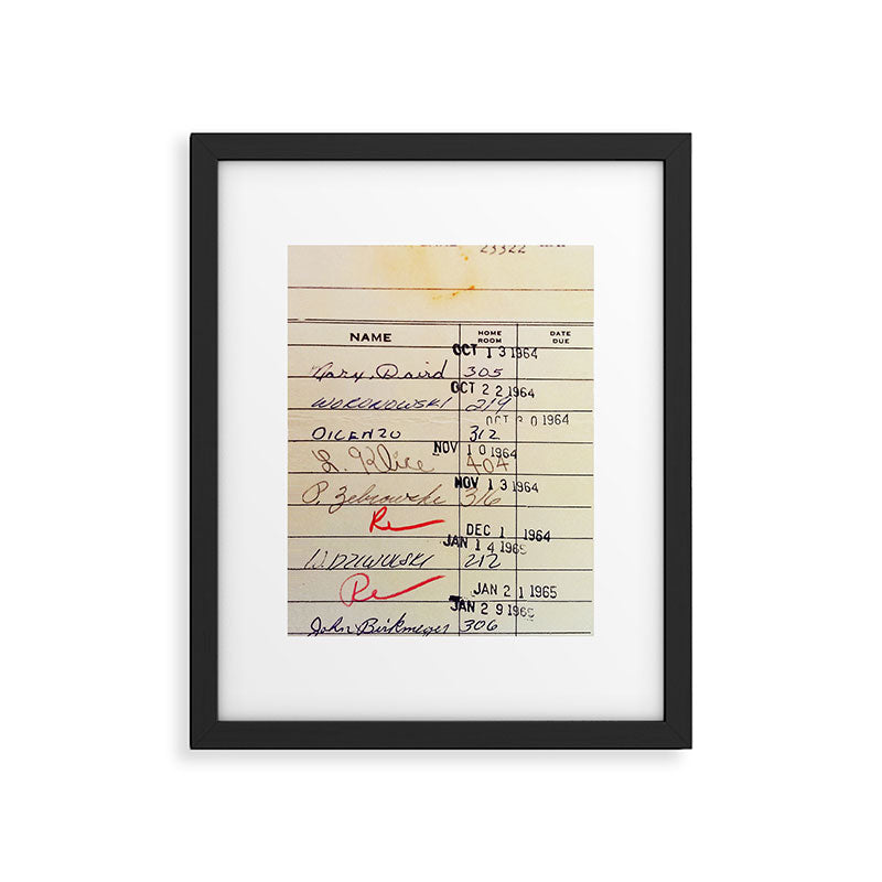 Library Card 23322 Framed Art Print Gallery Image 4