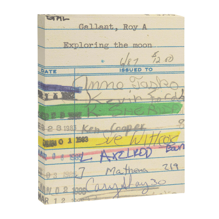 Library Card 3503 Exploring the Moon Canvas Print Gallery Image 1