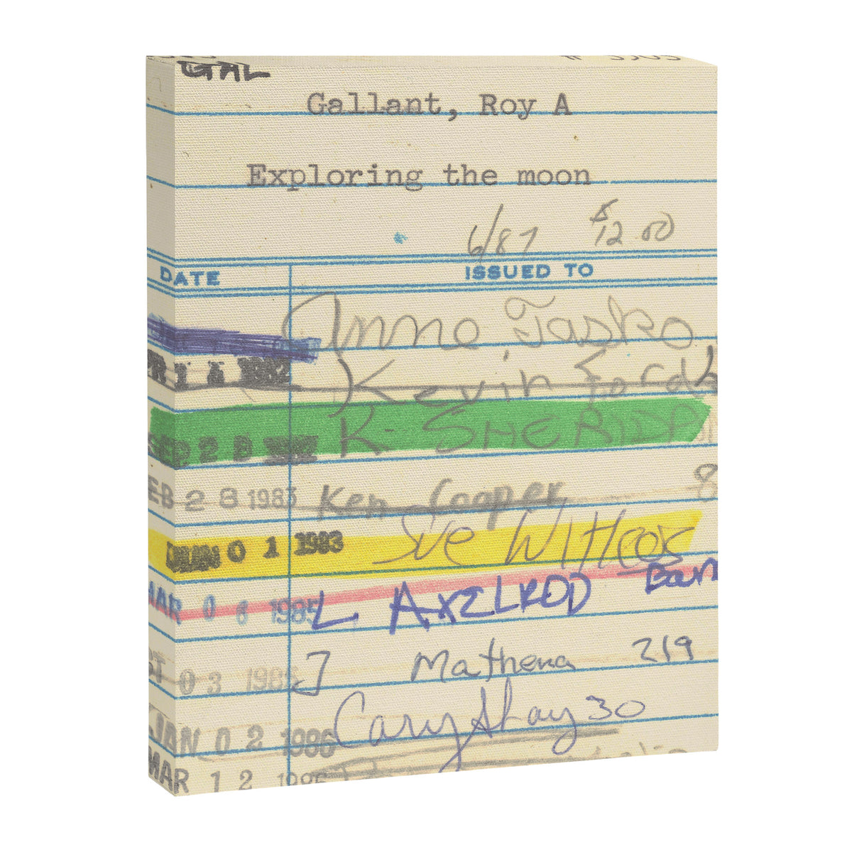 Library Card 3503 Exploring the Moon Canvas Print Gallery Image 6
