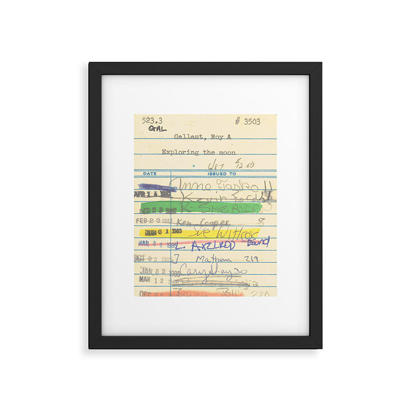 Library Card 3503 Exploring the Moon Framed Art Print Gallery Image 5
