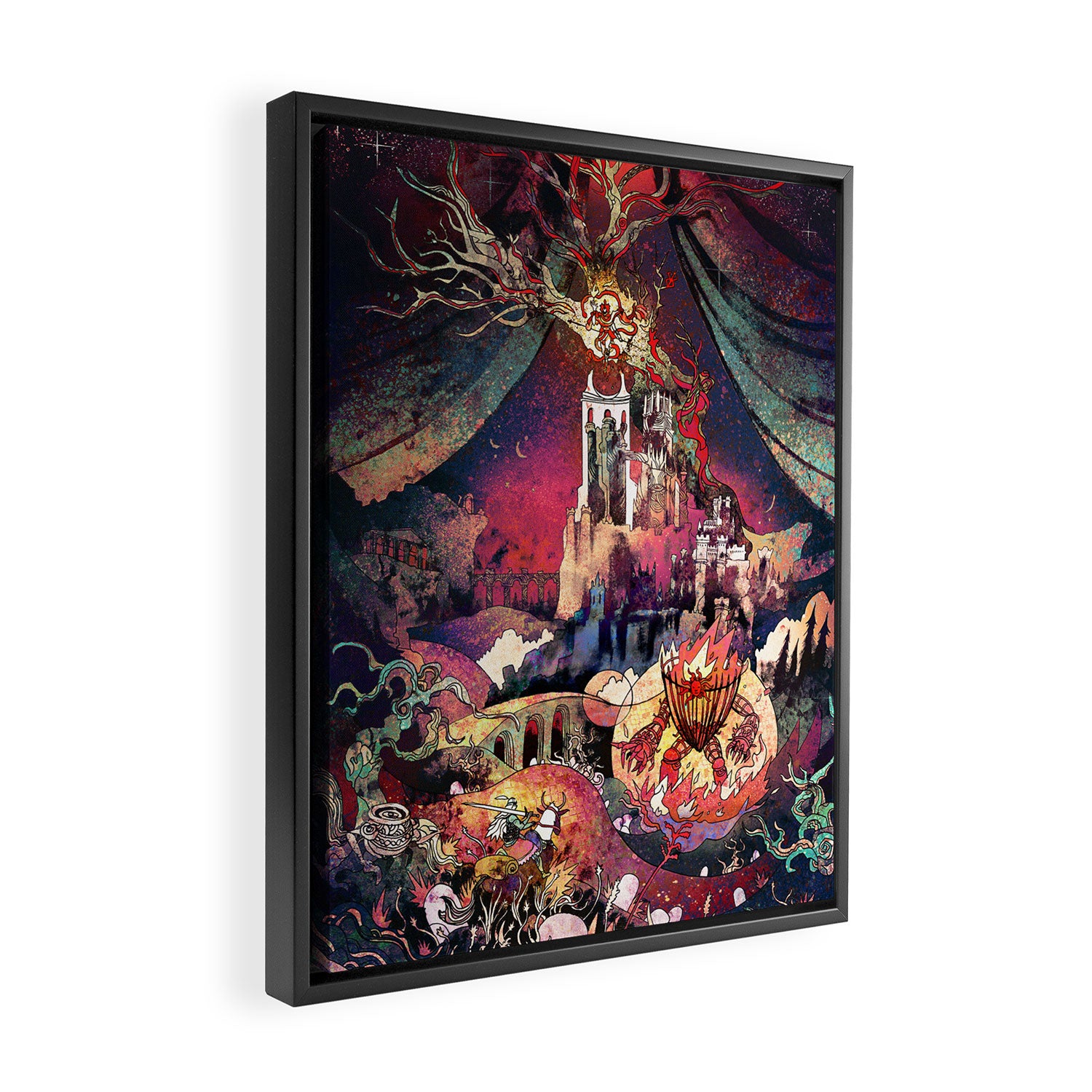 Shadow Tree Framed Canvas Print Gallery Image 2