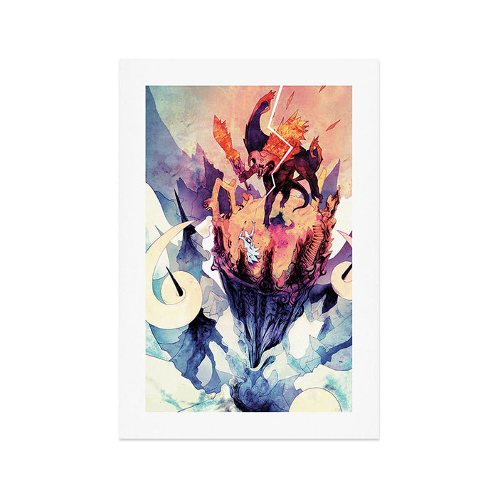 The Demon and the Wizard Art Print Gallery Image 1