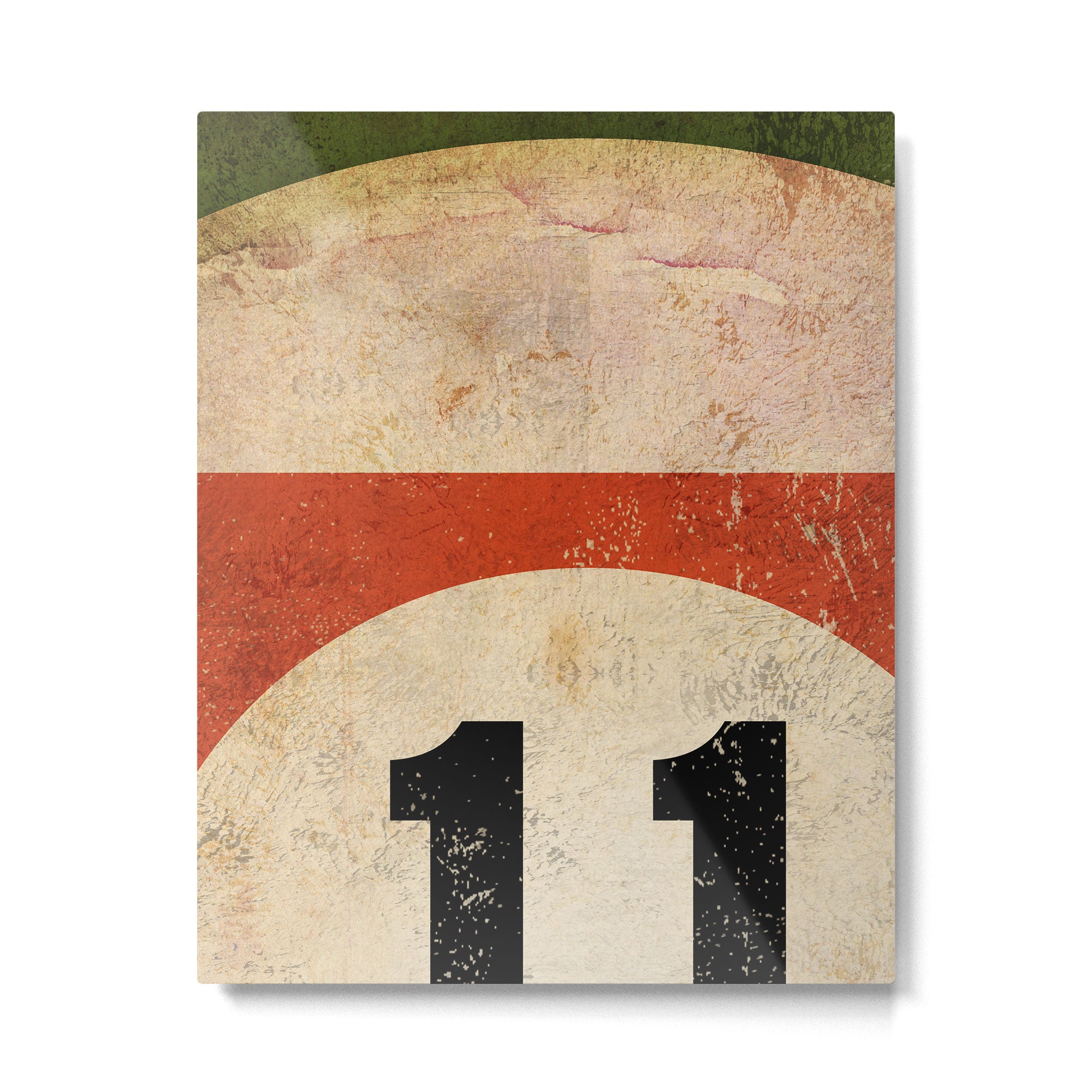 Billiards Ball pool ball number 11 ball eleven numeral game room man cave art Metal Print Gallery Image 6