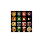 Billiards balls colorful man cave game room numerals art Art Print Gallery Image 1