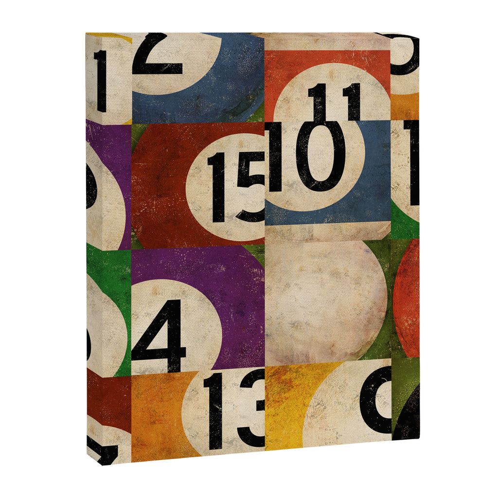 Billiards pool balls graphic art Canvas Print Gallery Image 8