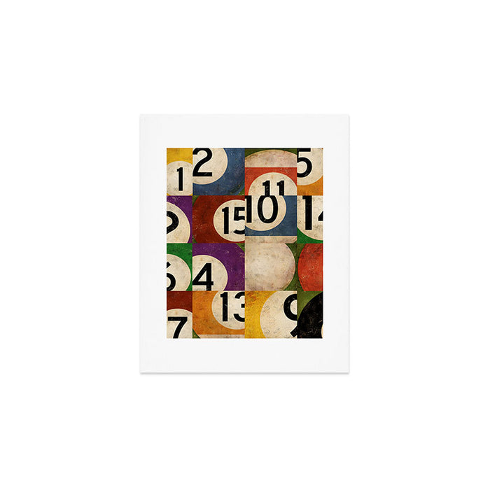 Billiards pool balls graphic art Art Print Gallery Image 1