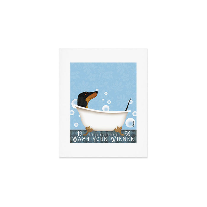 Dachshund Bath Wash Your Wiener Dog Art Art Print Gallery Image 1