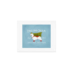 English Cream golden retriever dog christmas tree holiday farm art  Art Print Gallery Image 1