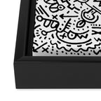 Graffiti sketch black and white drawing doodle pop art  Framed Canvas Print Gallery Image 3