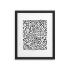 Graffiti sketch black and white drawing doodle pop art  Framed Art Print Gallery Image 6