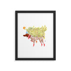 GSP german shorthaired pointer christmas tree holiday winter art  Framed Art Print Gallery Image 6