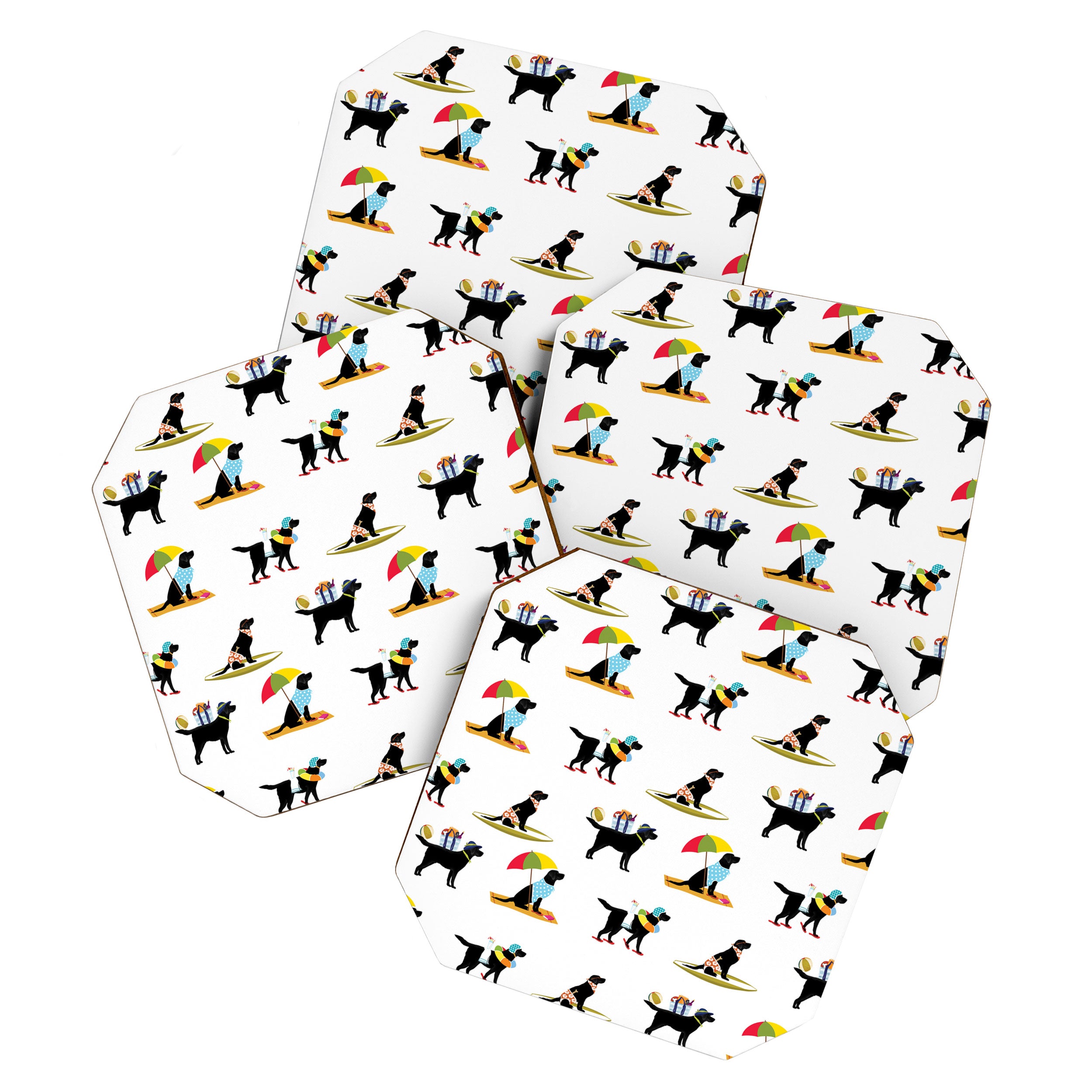 Labrador Beach black lab dog beach  Coaster Gallery Image 1