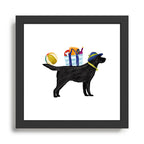 Labrador Beach black lab dog beach  Framed Art Print Gallery Image 1