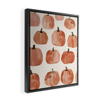 Boho Autumn Cute Pumpkins Cozy Fall Watercolor Illustration Framed Canvas Print Gallery Image 2