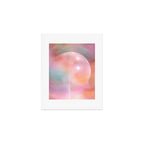 Boho Celestial Moon Abstract Cosmic Aura Art in Soft Pastels Art Print Gallery Image 1