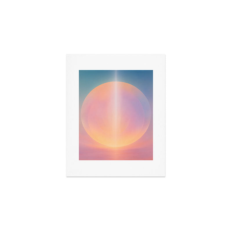 Celestial Sun and Moon Boho Spiritual Abstract Meditation Art Art Print Gallery Image 1