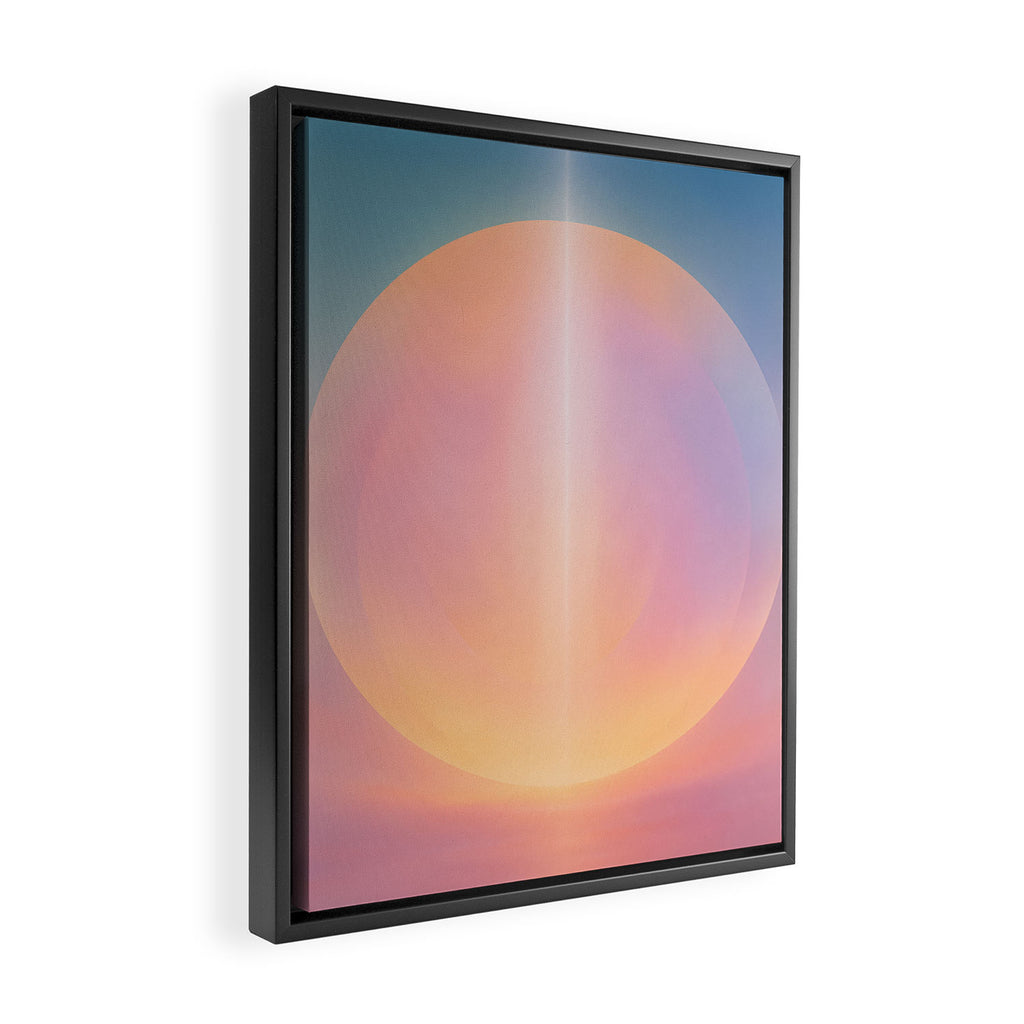 Celestial Sun and Moon Boho Spiritual Abstract Meditation Art Framed Canvas Print Gallery Image 2