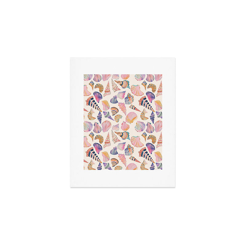 Colorful Sea Shells Spiritual Feminine Seashore Animal Print Art Print Gallery Image 1