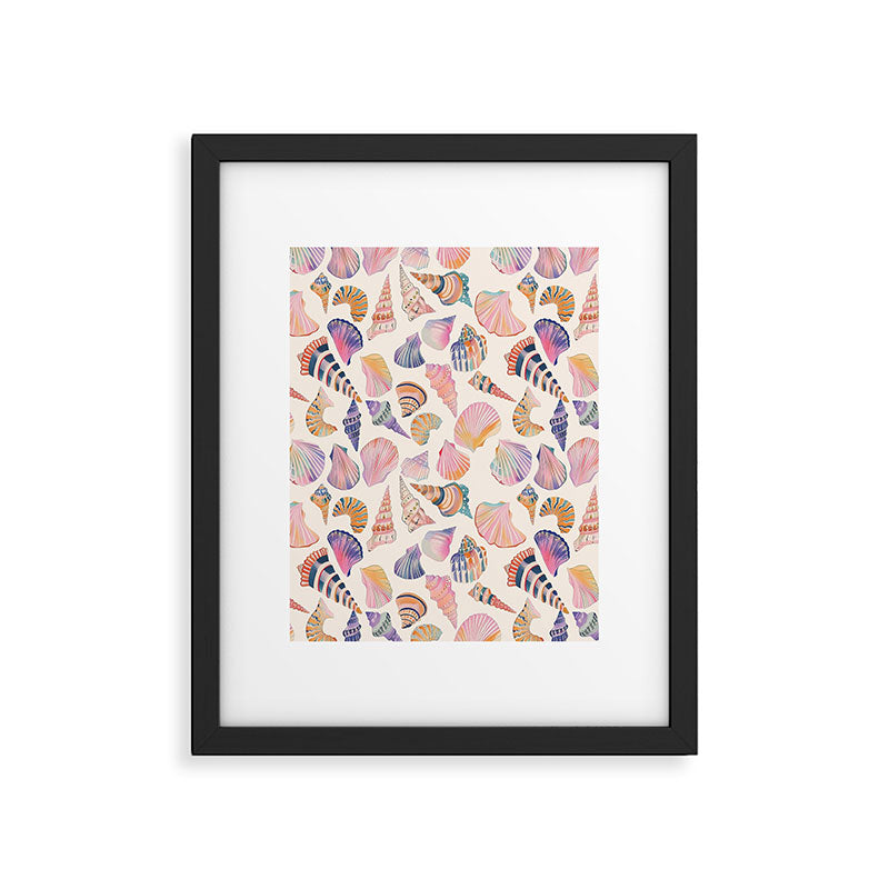 Colorful Sea Shells Spiritual Feminine Seashore Animal Print Framed Art Print Gallery Image 6