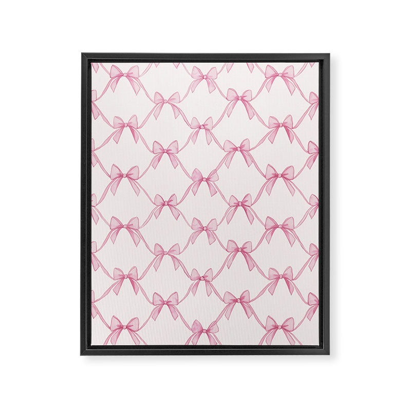 Coquette Aesthetic Pastel Pink Bows Cute Balletcore Joy of Together Framed Canvas Print Gallery Image 8