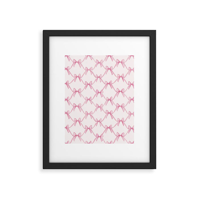 Coquette Aesthetic Pastel Pink Bows Cute Balletcore Joy of Together Framed Art Print Gallery Image 1