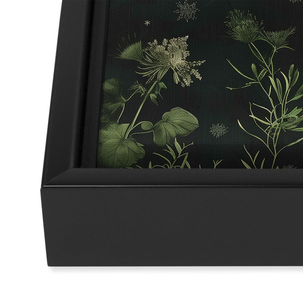 Full Moon Forest - Dreaming Crescent Moon Botanical  Framed Canvas Print Gallery Image 3