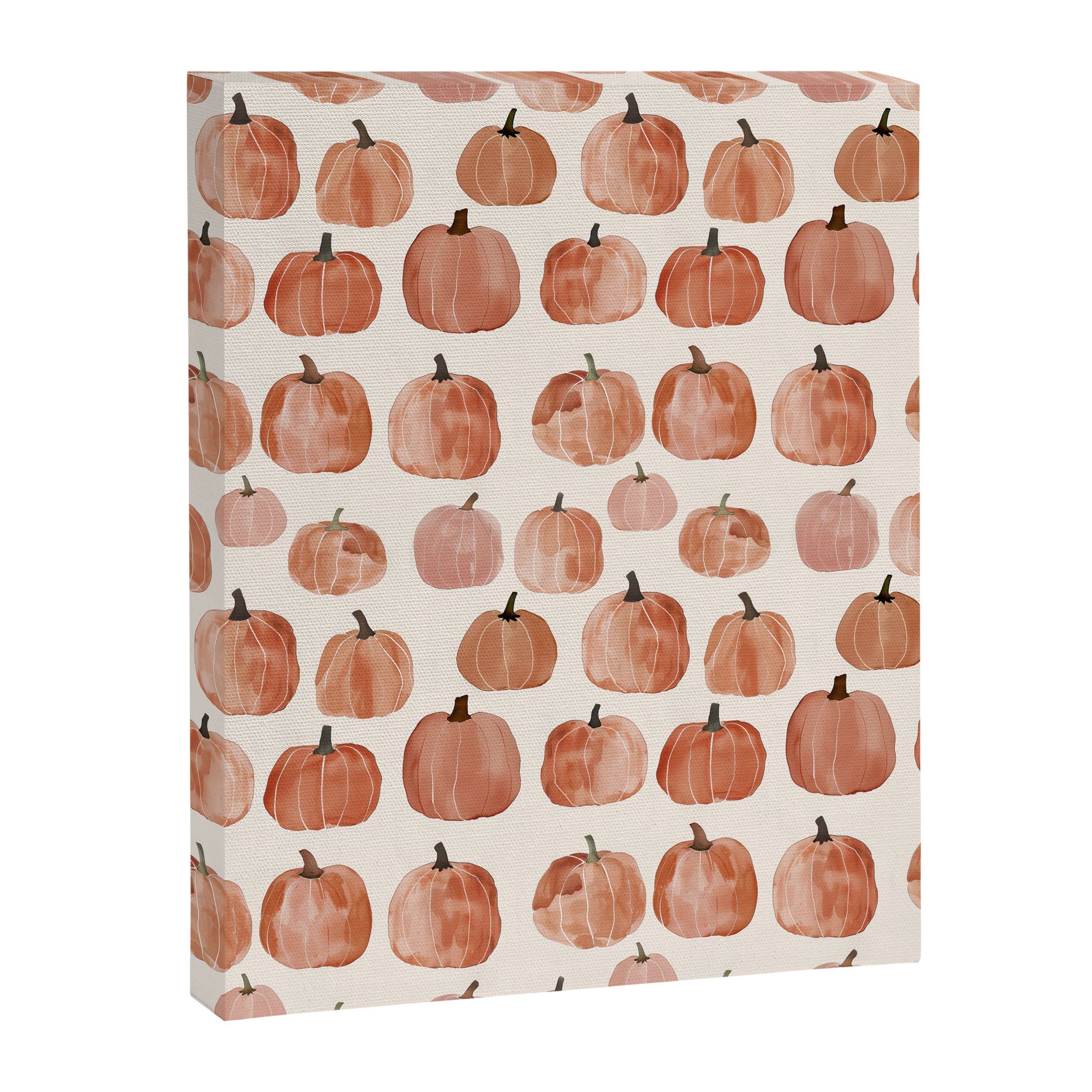 Mini Pumpkins Boho Autumn Cozy Fall Watercolor Illustration Canvas Print Gallery Image 6