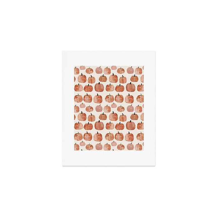 Mini Pumpkins Boho Autumn Cozy Fall Watercolor Illustration Art Print Gallery Image 1